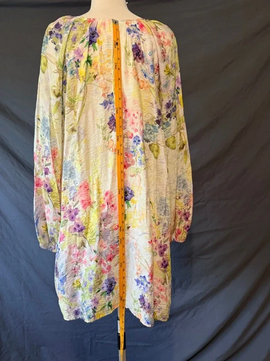 H&M Women’s Top Size L Floral Cottagecore romantic Spring Summer Beach Fairy - Picture 4 of 7